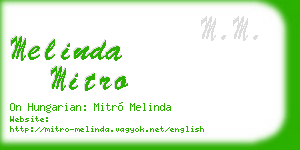 melinda mitro business card